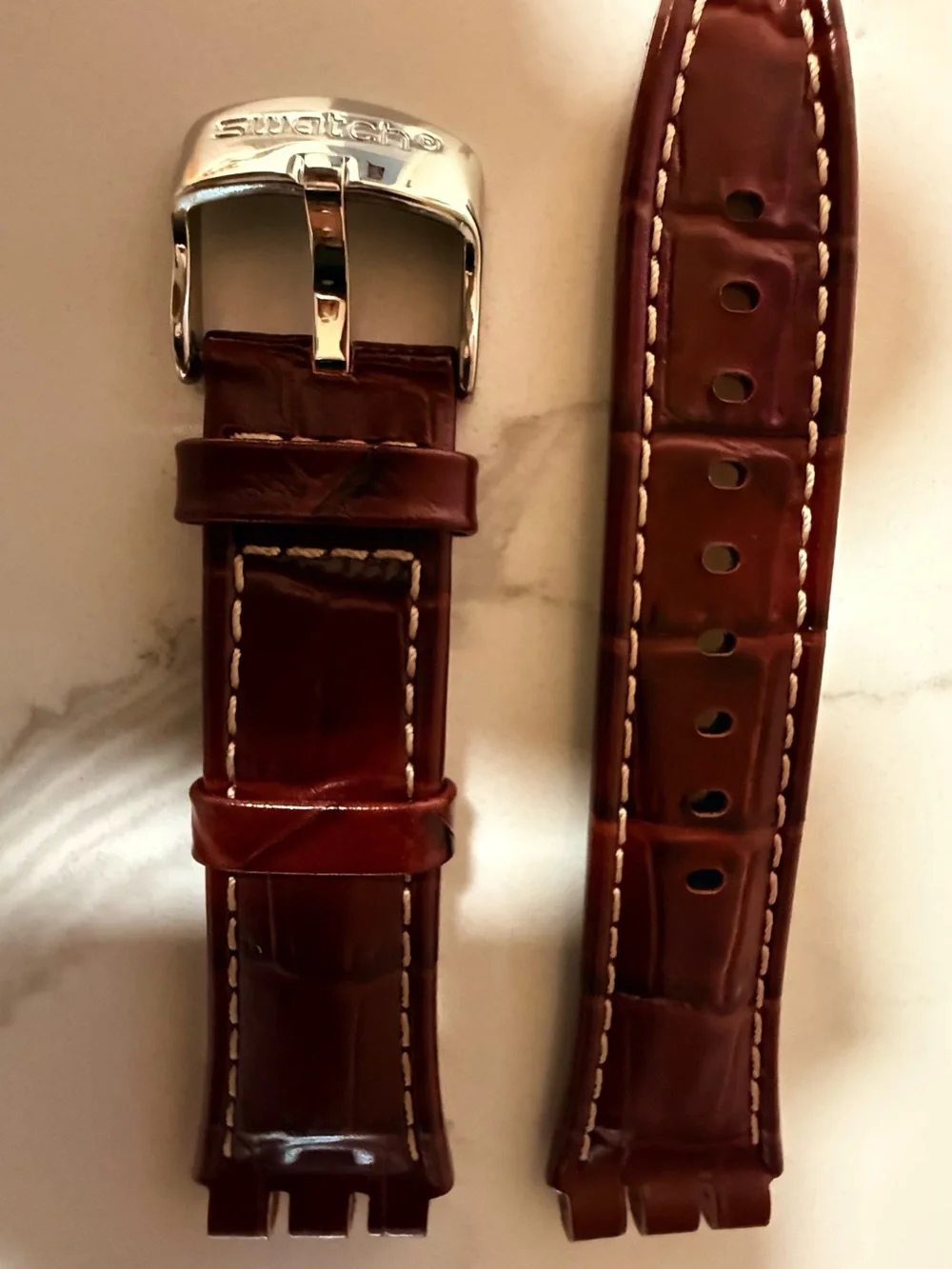 Swatch genuine leather